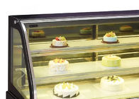 Réfrigérateur en verre transparent d'affichage du gâteau 670W de 1220mm