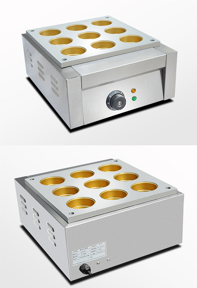 9 trou électrique solide Bean Cake Making Machine rouge 470*350*190mm