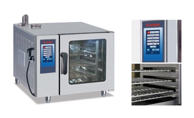 Cuisine commerciale multifonctionnelle faisant cuire les plateaux commandés par ordinateur de l'écran tactile 6 d'équipement