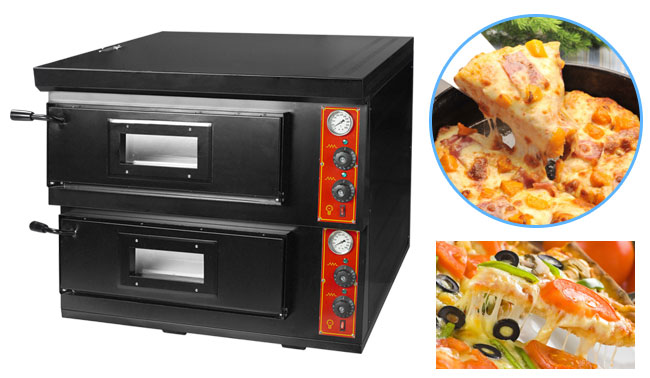 Les plate-formes du message publicitaire 2 de vue de fenêtre intoxiquent la pizza Oven For Hotel type de bureau du grille-pain 9KW de pain de 1 couche