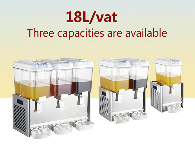 distributeur de boissons d'acier inoxydable du bar du hôtel 18L/Juice Dispenser froid