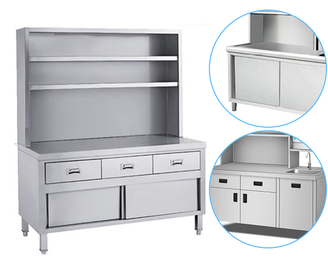Cabinet de approvisionnement de thé de tiroir du tableau trois d'évier d'équipement d'acier inoxydable de barre de lait de vin avec de l'eau Heater For Hotel