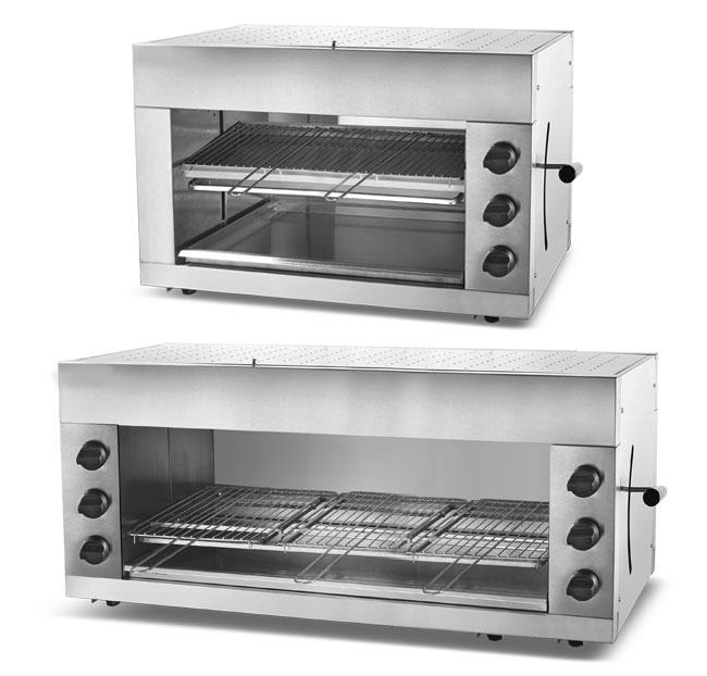 9KW les supports du message publicitaire 2 intoxiquent la machine de gril de viande d'acier inoxydable de brûleur de la salamandre 3/6 pour l'hôtel