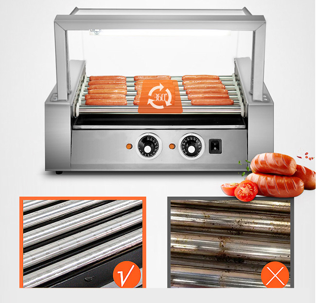 support Heater Grille de hot-dog de rouleaux de l'installation de fabrication de casse-croûte 220V 5