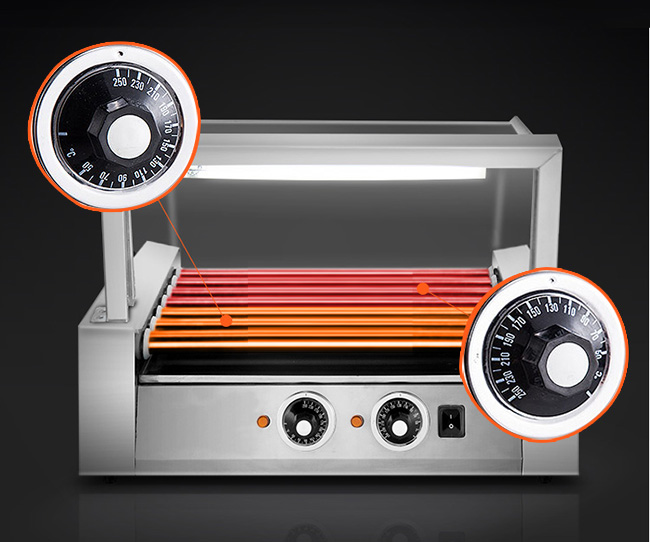support Heater Grille de hot-dog de rouleaux de l'installation de fabrication de casse-croûte 220V 5