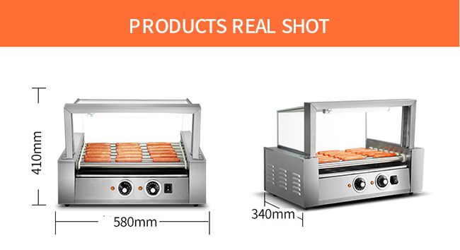 support Heater Grille de hot-dog de rouleaux de l'installation de fabrication de casse-croûte 220V 5