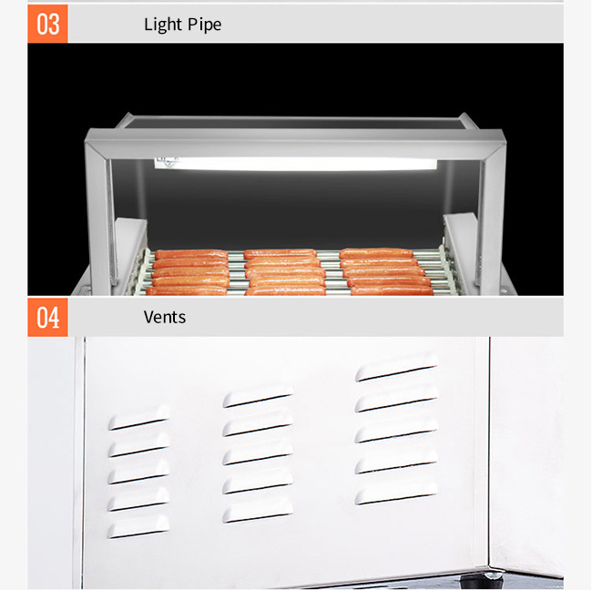 support Heater Grille de hot-dog de rouleaux de l'installation de fabrication de casse-croûte 220V 5
