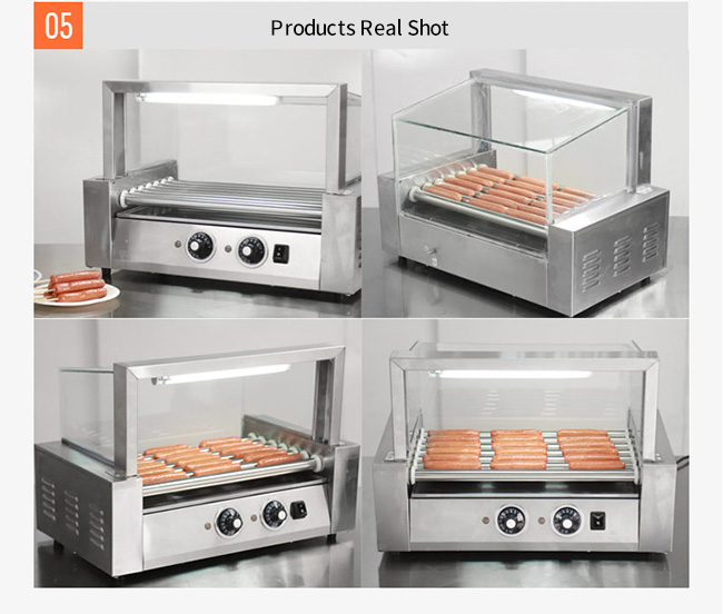 support Heater Grille de hot-dog de rouleaux de l'installation de fabrication de casse-croûte 220V 5
