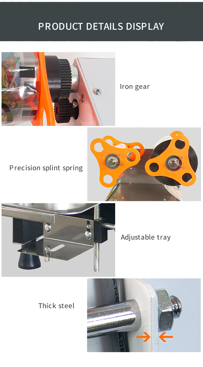 La machine automatique de cachetage de tasse de magasin de thé de lait dimensionne 282*360*535 millimètre